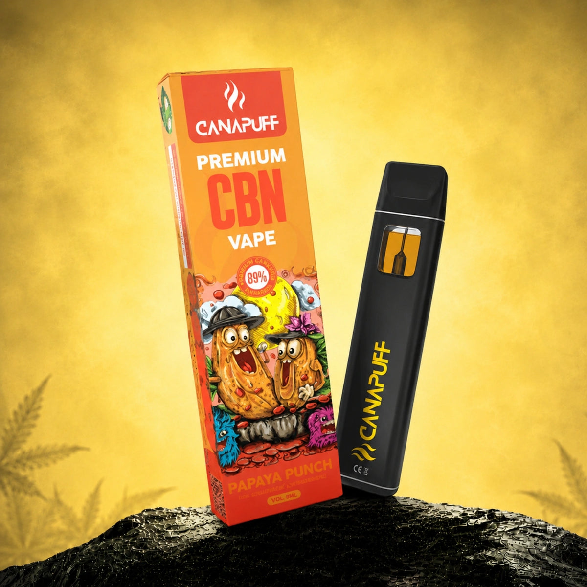 Canapuff CBN Vape Papaya Punch 89% 1ml jednorazové pero