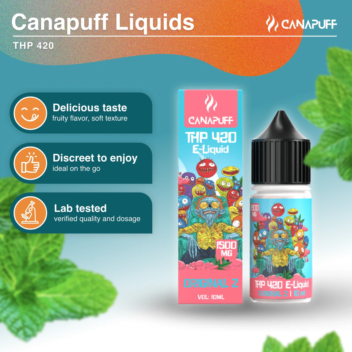 Canapuff THP 420 E-Liquid Original Z 1500 mg, 10ml fľaštička do vapu
