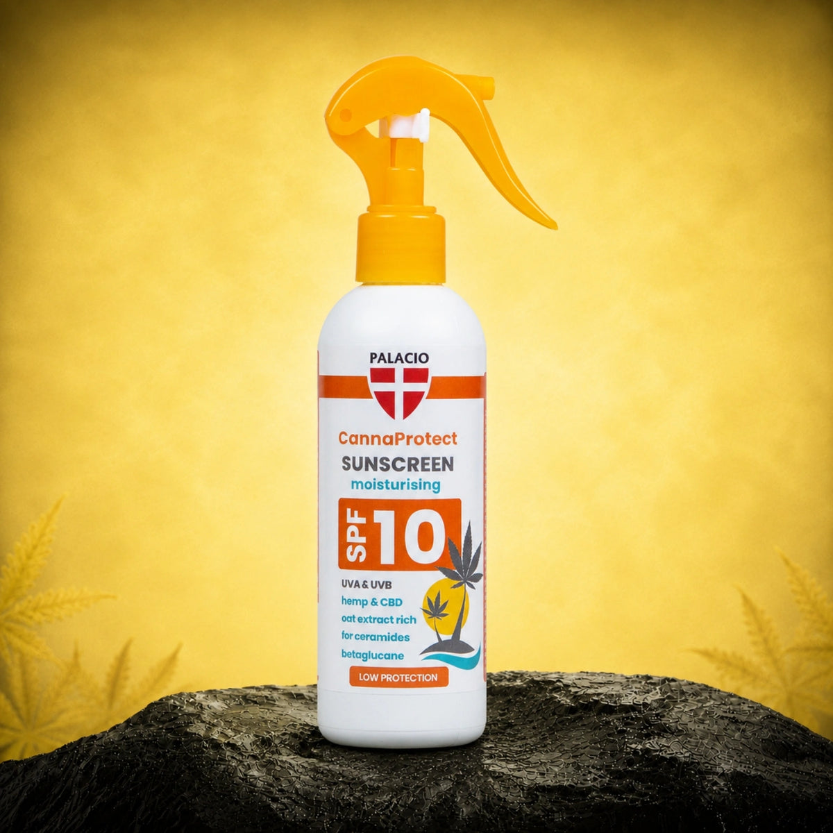 Canna Protect - opaľovacie mlieko SPF 10 s konope, 200 ml - Palacio – opaľovací krém