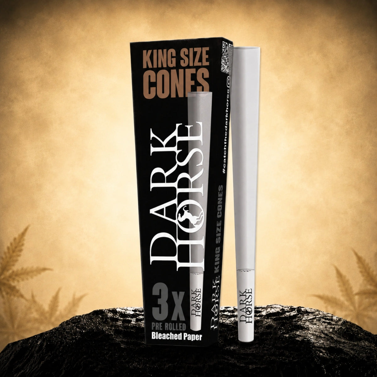 Cones Dark Horse Black – predrolované kornútky
