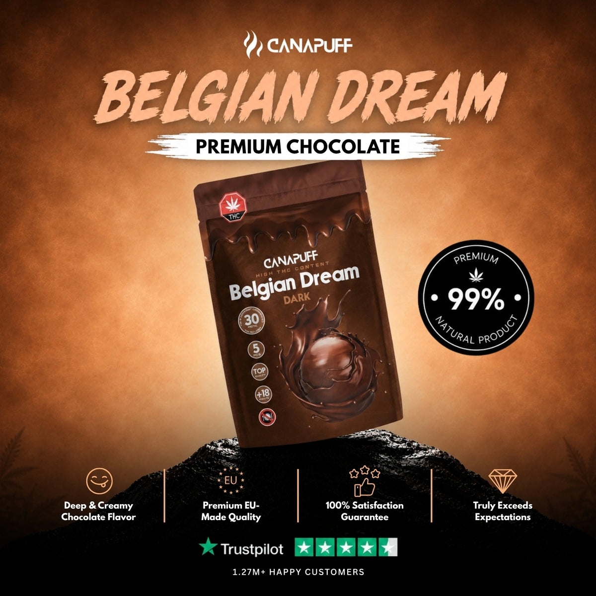 Delta 9 Chocolate Bitter – čokoláda, foto 2