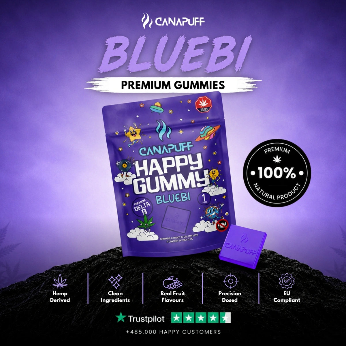 Delta 9 Gummy Bluebi – gumíky, foto 2