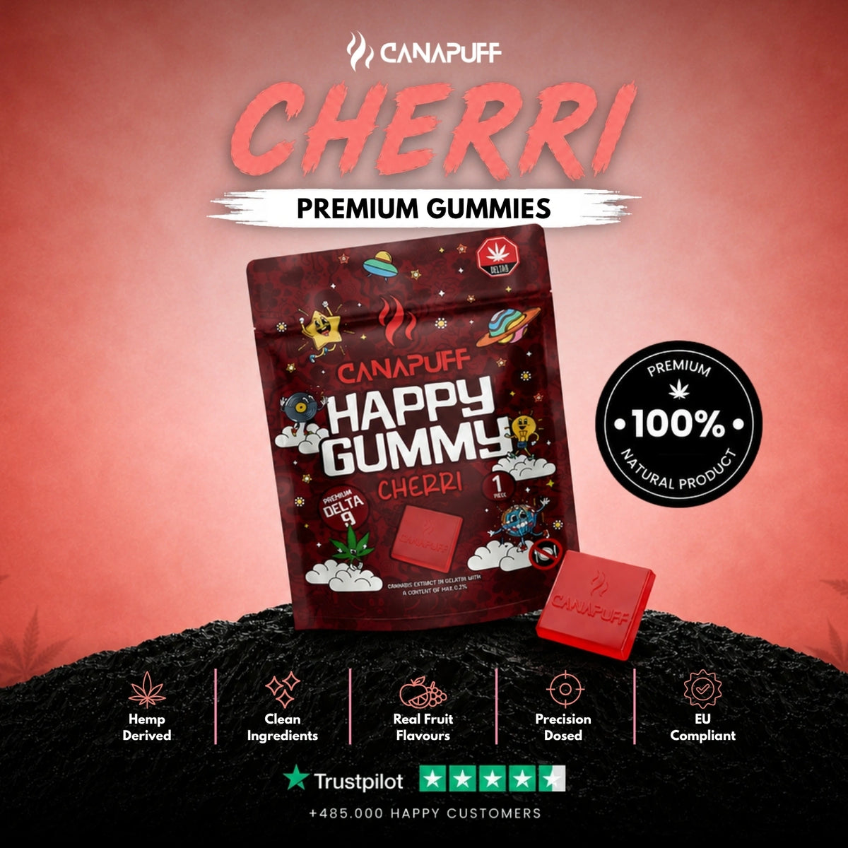 Delta 9 Gummy Cherri – gumíky, foto 2