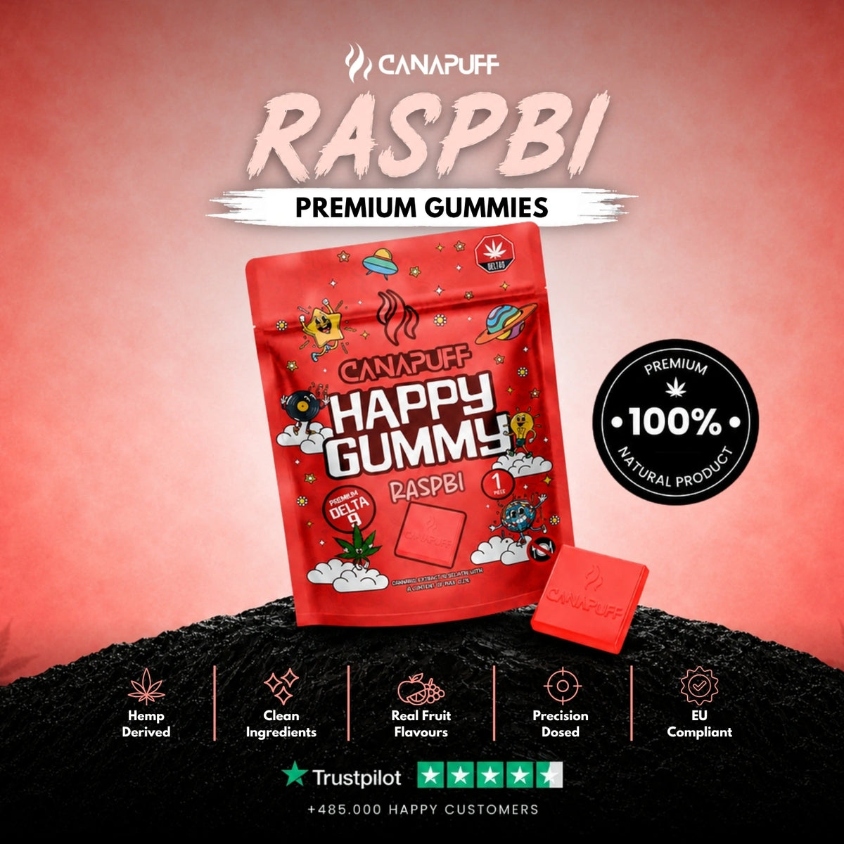 Delta 9 Gummy Raspbi – gumíky, foto 2