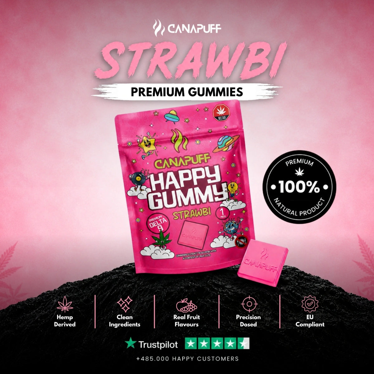 Delta 9 Gummy Strawbi – gumíky, foto 2