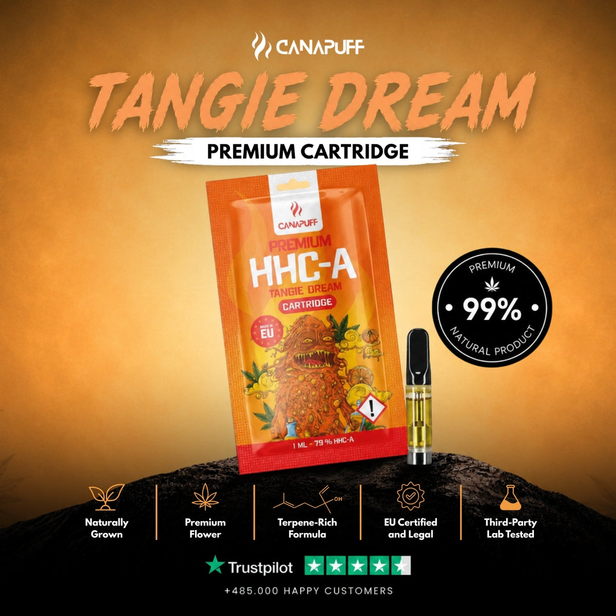 HHC-A Kazeta Tangie Dream 79% – vape kazeta, fotka 2