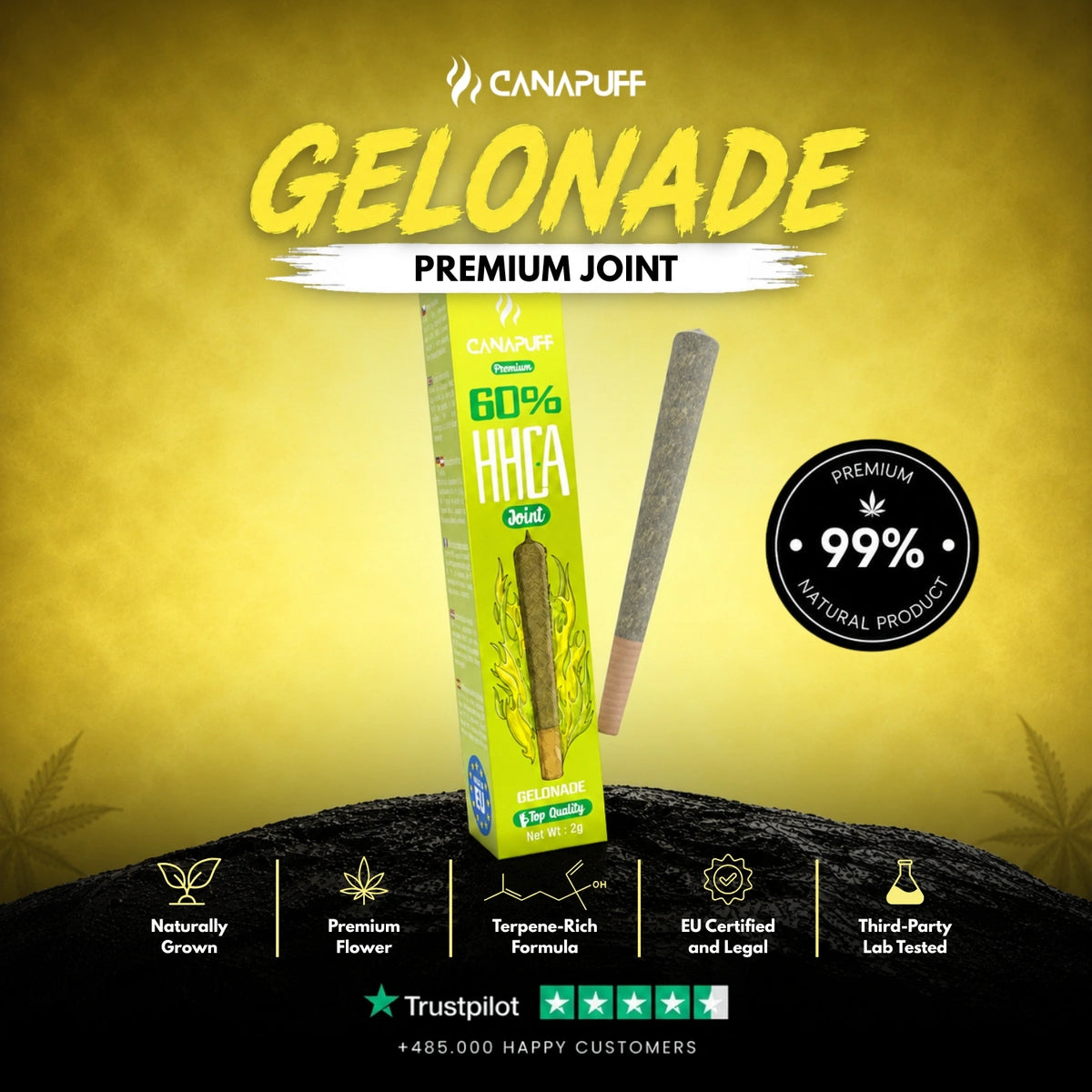HHC-A Joint Gelonade 60% 2g – predbalený joint, foto 2