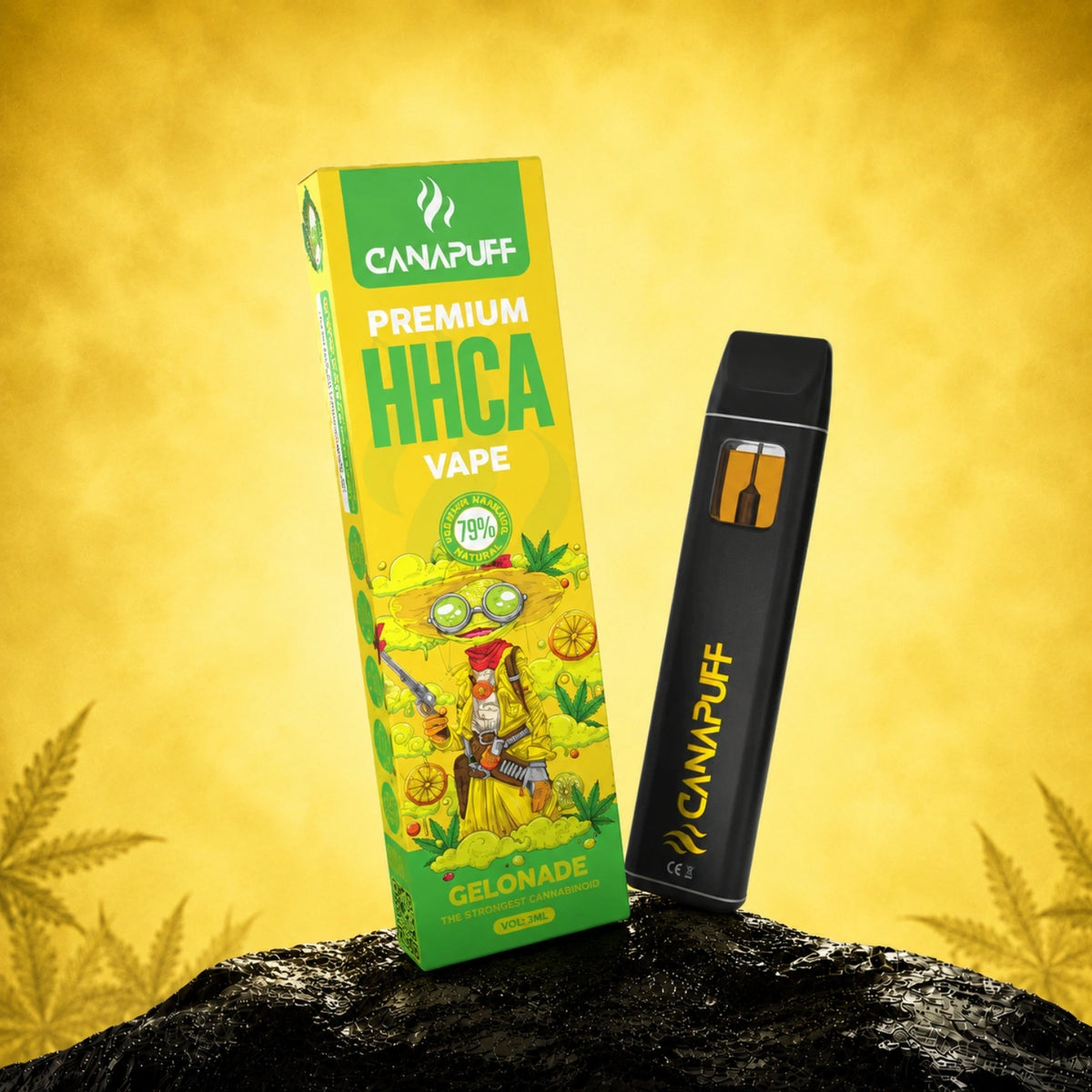 Canapuff HHCA Vape Gelonade 79% 1ml jednorazové pero s obalovou krabičkou