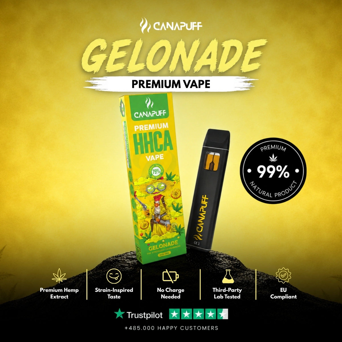 HHC-A Vape Gelonade 79% 1ml – jednorazové vape pero, foto 2