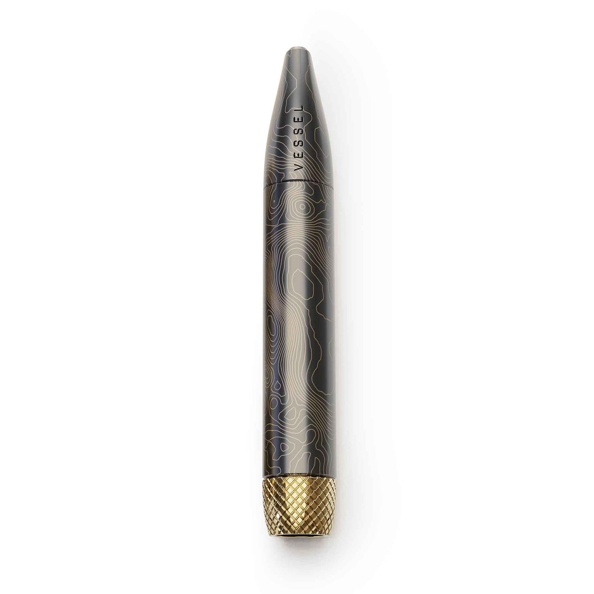 Vessel One Hitter pen v prevedení Gunmetal s topografickým vzorom