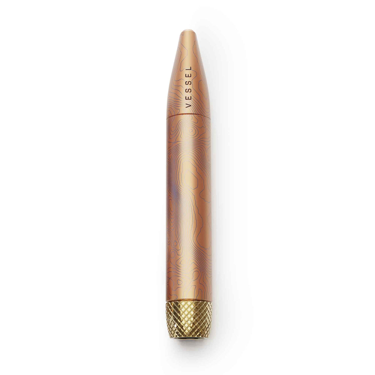 Vessel One Hitter pero v rose gold so zlatým lemom