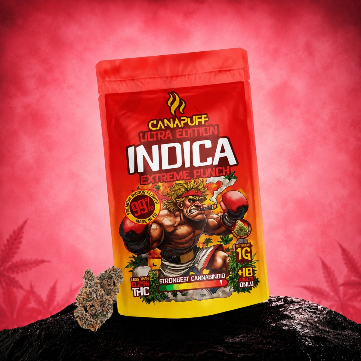 Canapuff Indica kvety Extreme Punch Ultra Edition 99%, 1 g vrecko