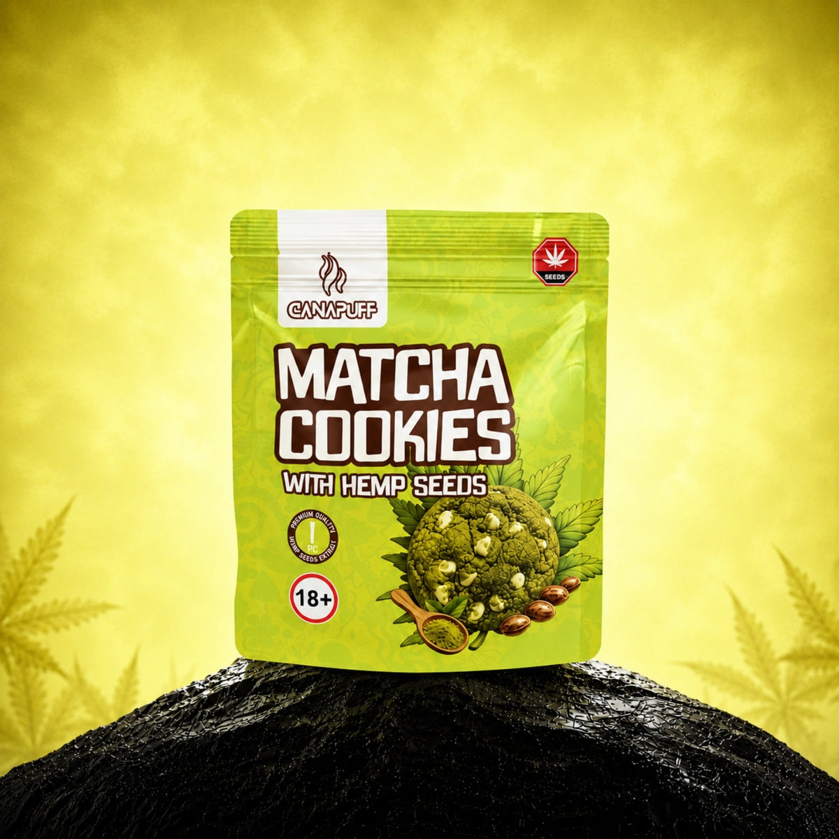 Matcha Cookies s konopnými semienkami – cookies