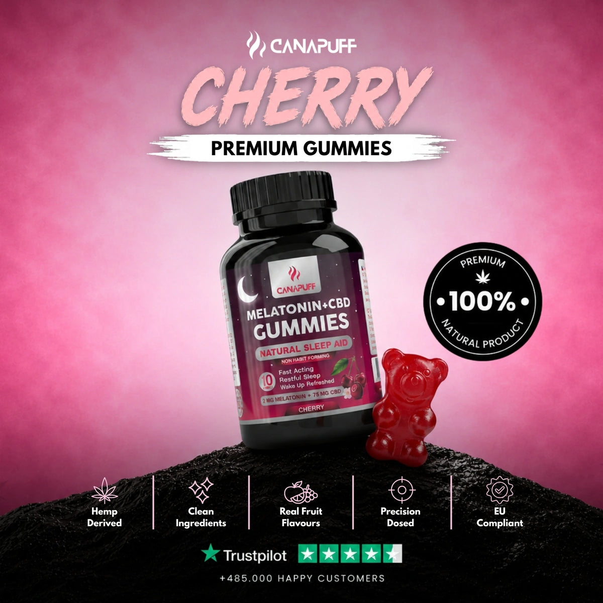 Melatonin+CBD gumíky Cherry – gumíky, fotka 2