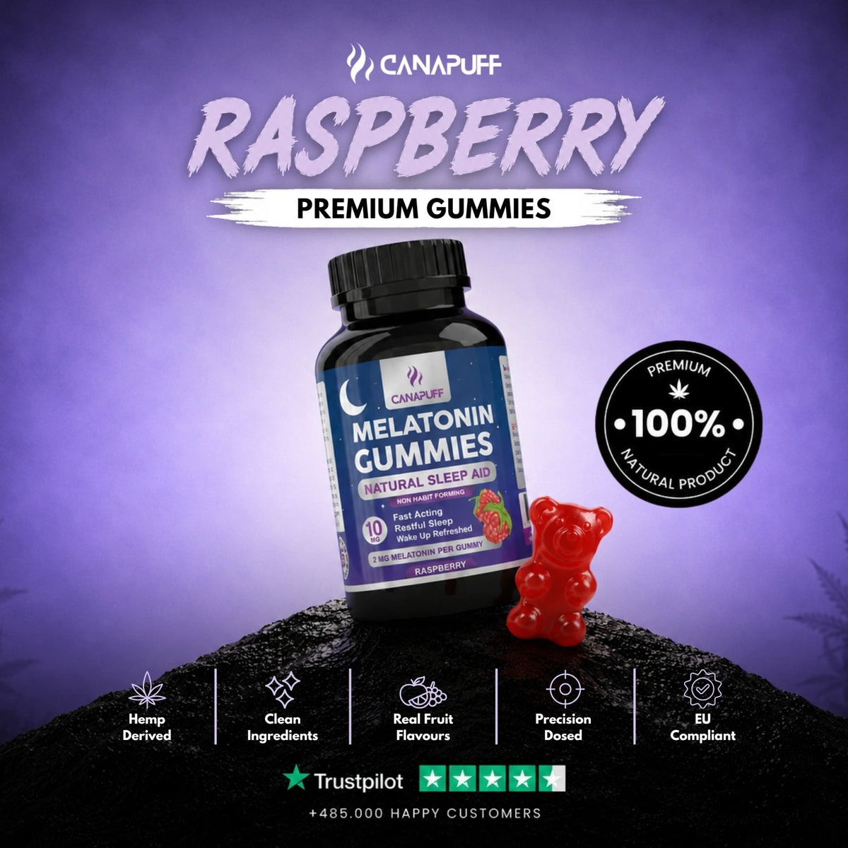 Melatonínové gumíky Raspberry – gumíky, foto 2