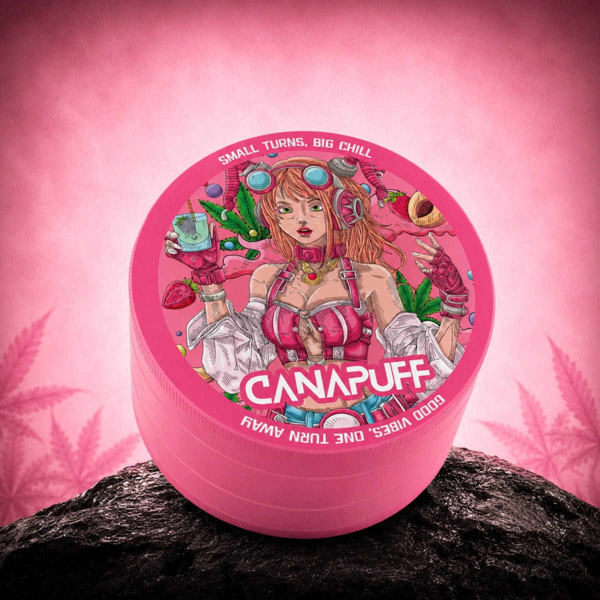 Canapuff kovový grinder Lychee Dream