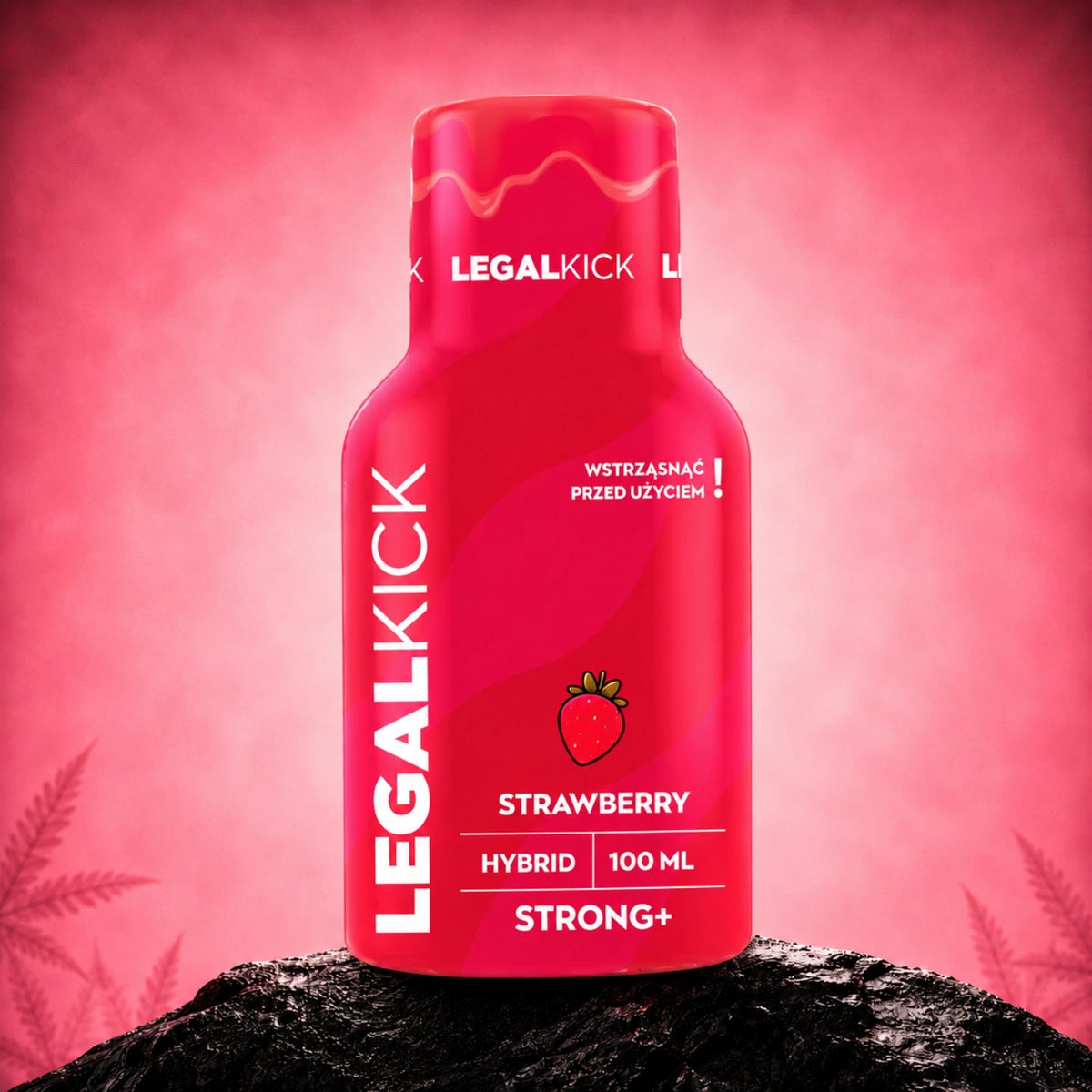 LegalKick Strawberry shot, 100ml, Strong+ Hybrid