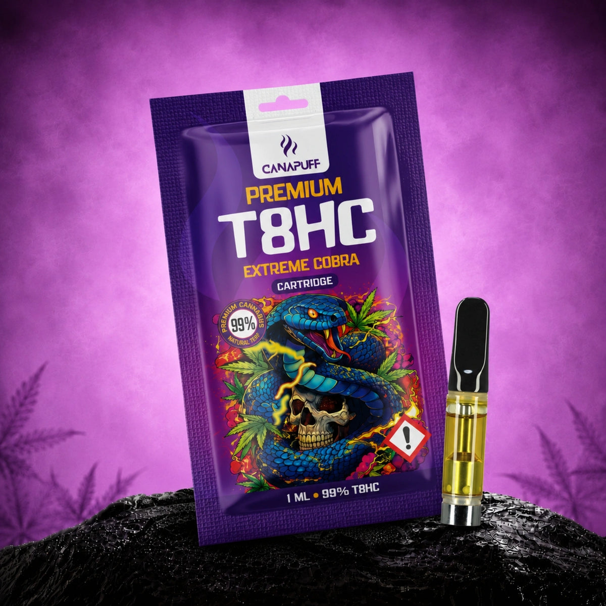 Canapuff T8HC Extreme Cobra kazeta 1 ml, sila 99%