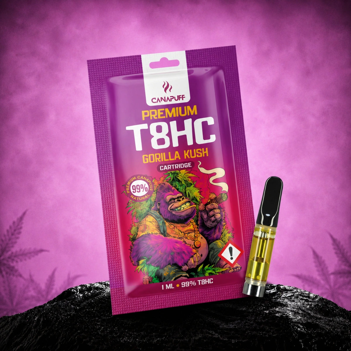 Canapuff T8HC Gorilla Kush kazeta, 1 ml, 99%