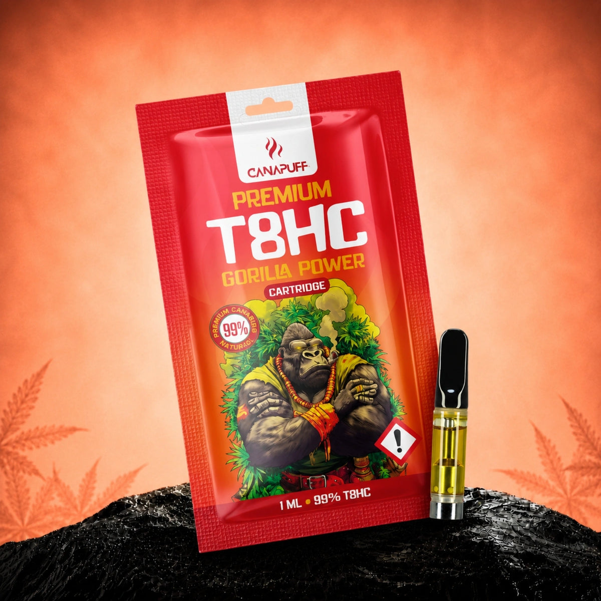 Canapuff T8HC Gorilla Power kazeta, 1 ml, sila 99%