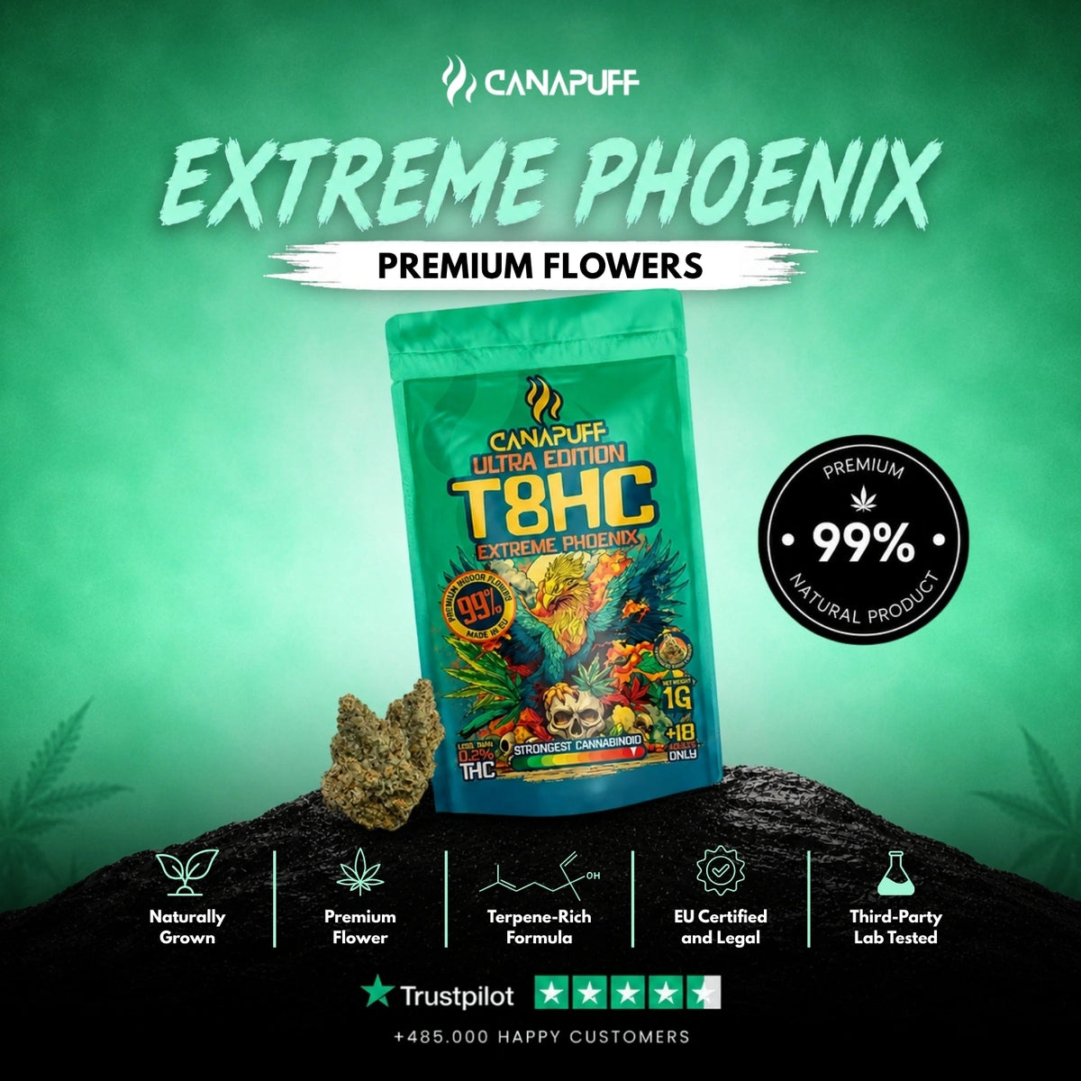 T8HC Kvety Extreme Phoenix 99% – kvety, foto 2
