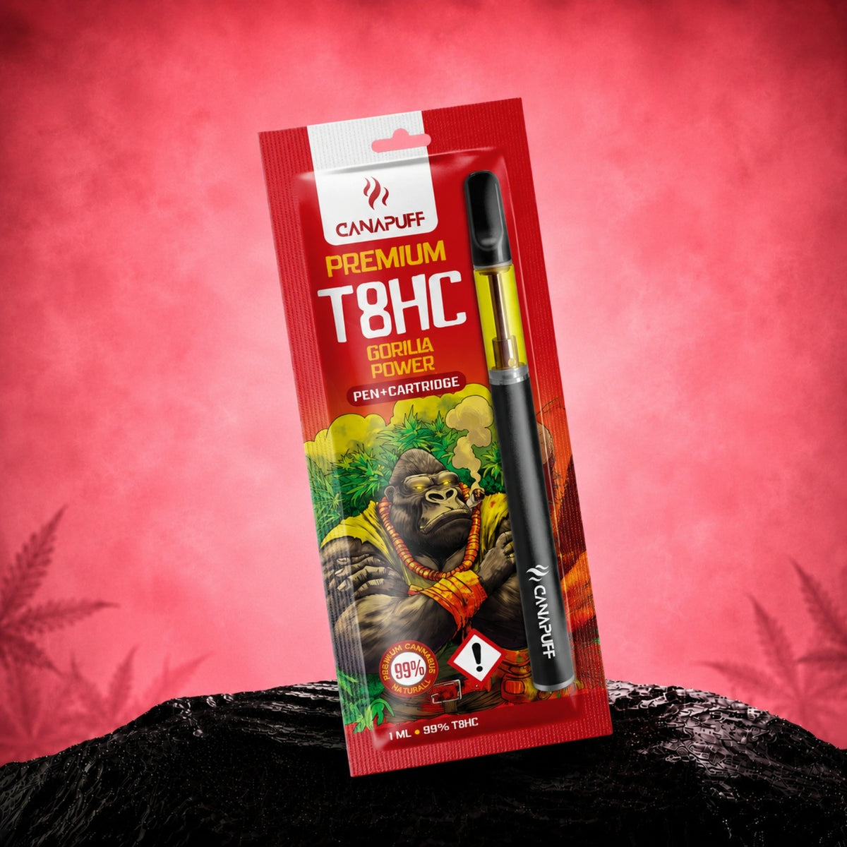 Canapuff T8HC Gorilla Power pero a kazeta, sila 99%, 1ml