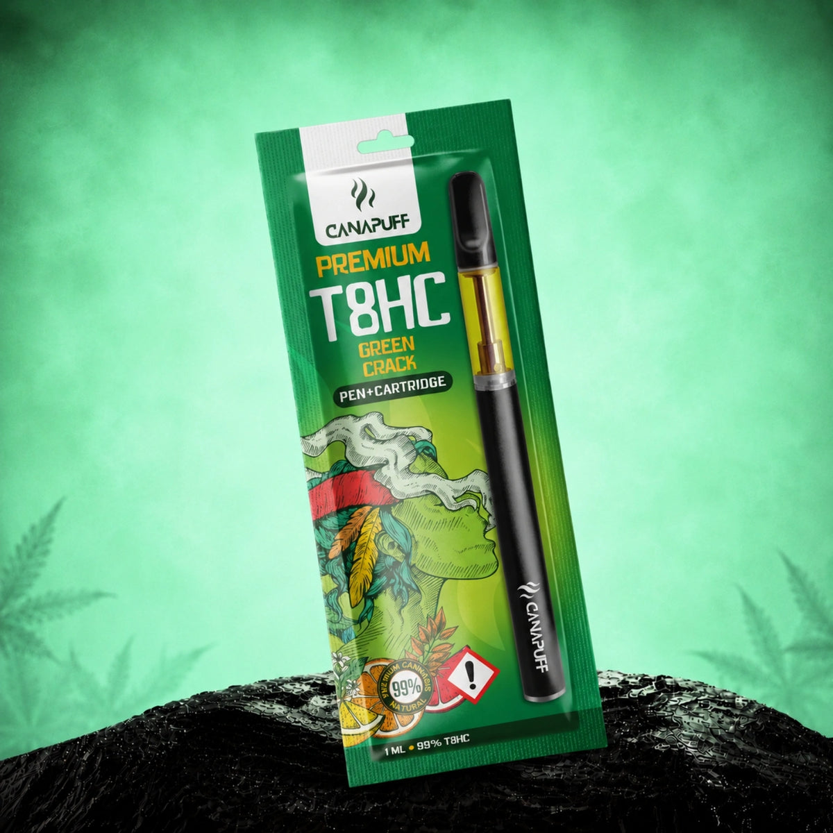 Canapuff T8HC Green Crack Pen+Kazeta 1 ml 99%