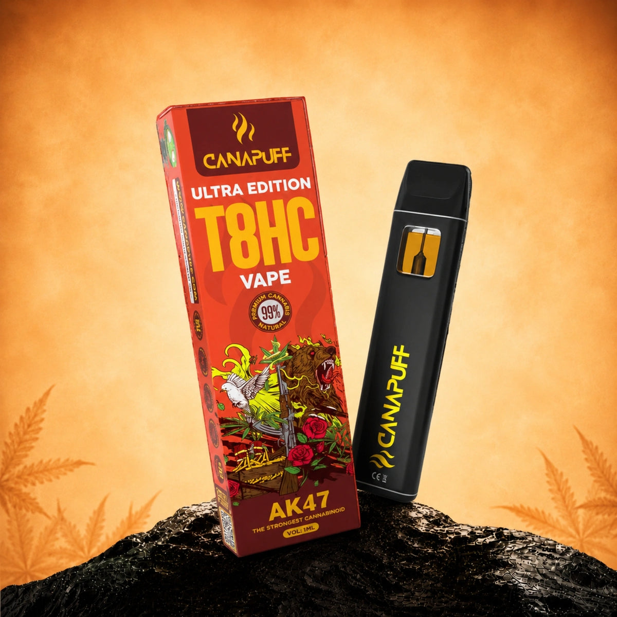Canapuff T8HC Vape AK47 Ultra Edition 99% 1ml jednorazové pero