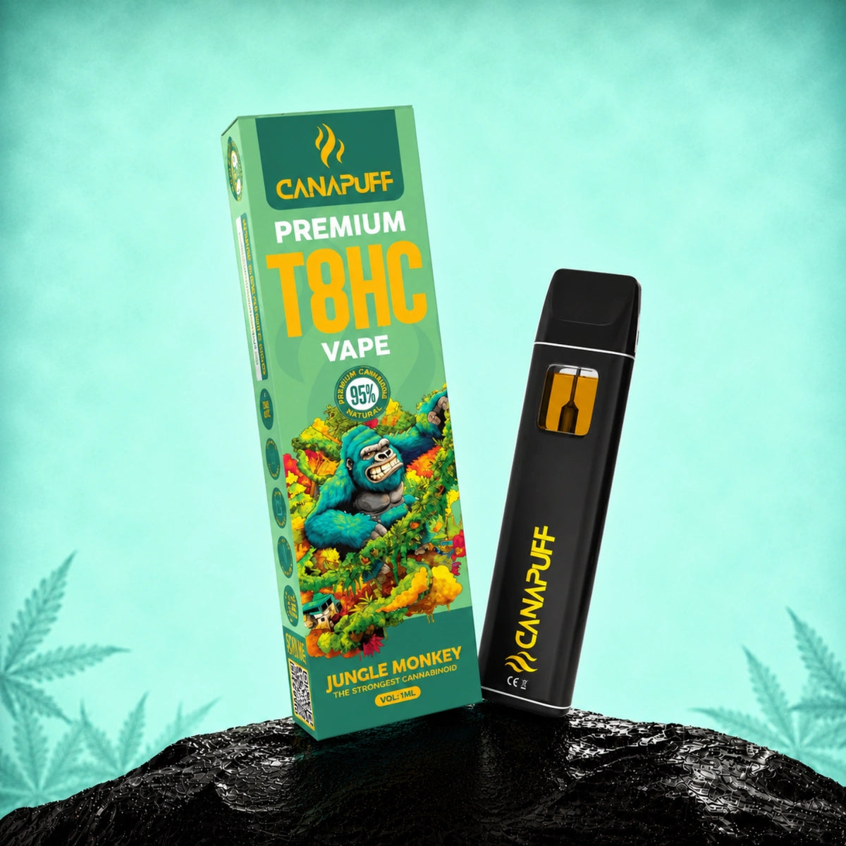 Canapuff T8HC Vape Jungle Monkey 95% 1ml jednorazové pero
