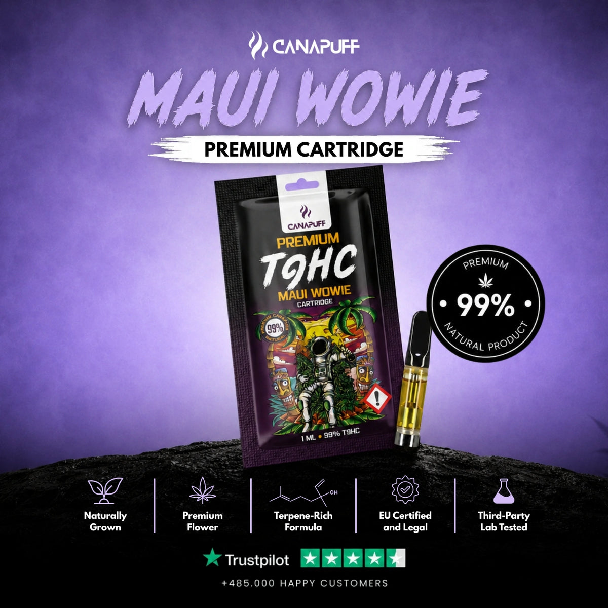 TⳊHC Kazeta Maui Wowie 99% – vape kazeta, fotka 2
