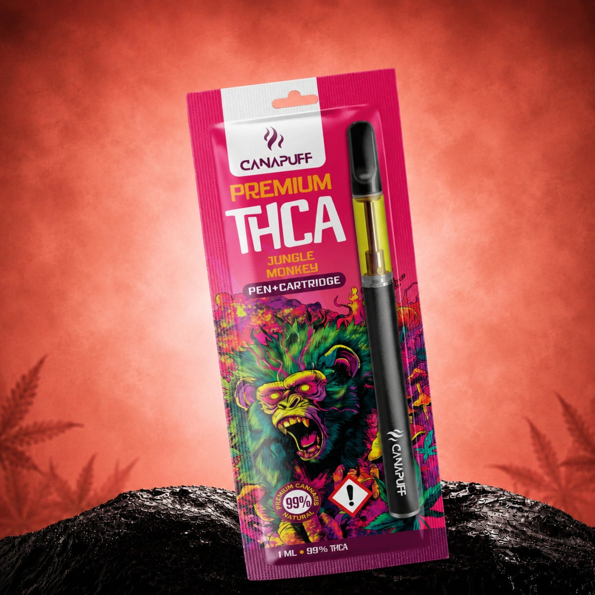 Canapuff THCA Jungle Monkey 99% pen a kazeta, 1 ml