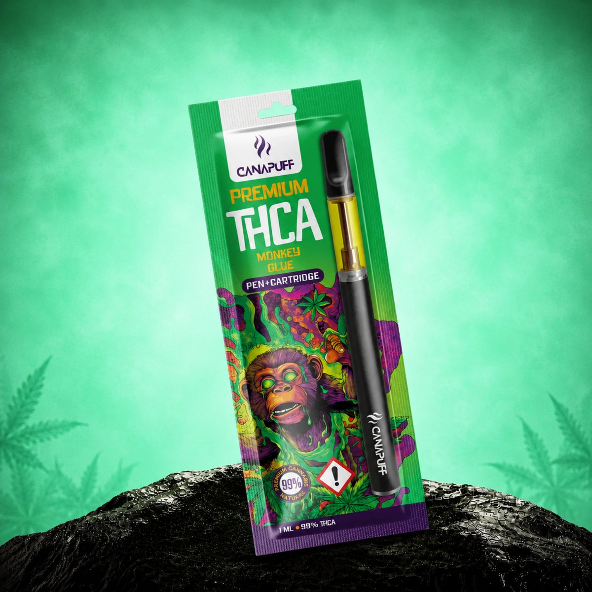 Canapuff THCA Monkey Glue 99% pero a kazeta, 1 ml