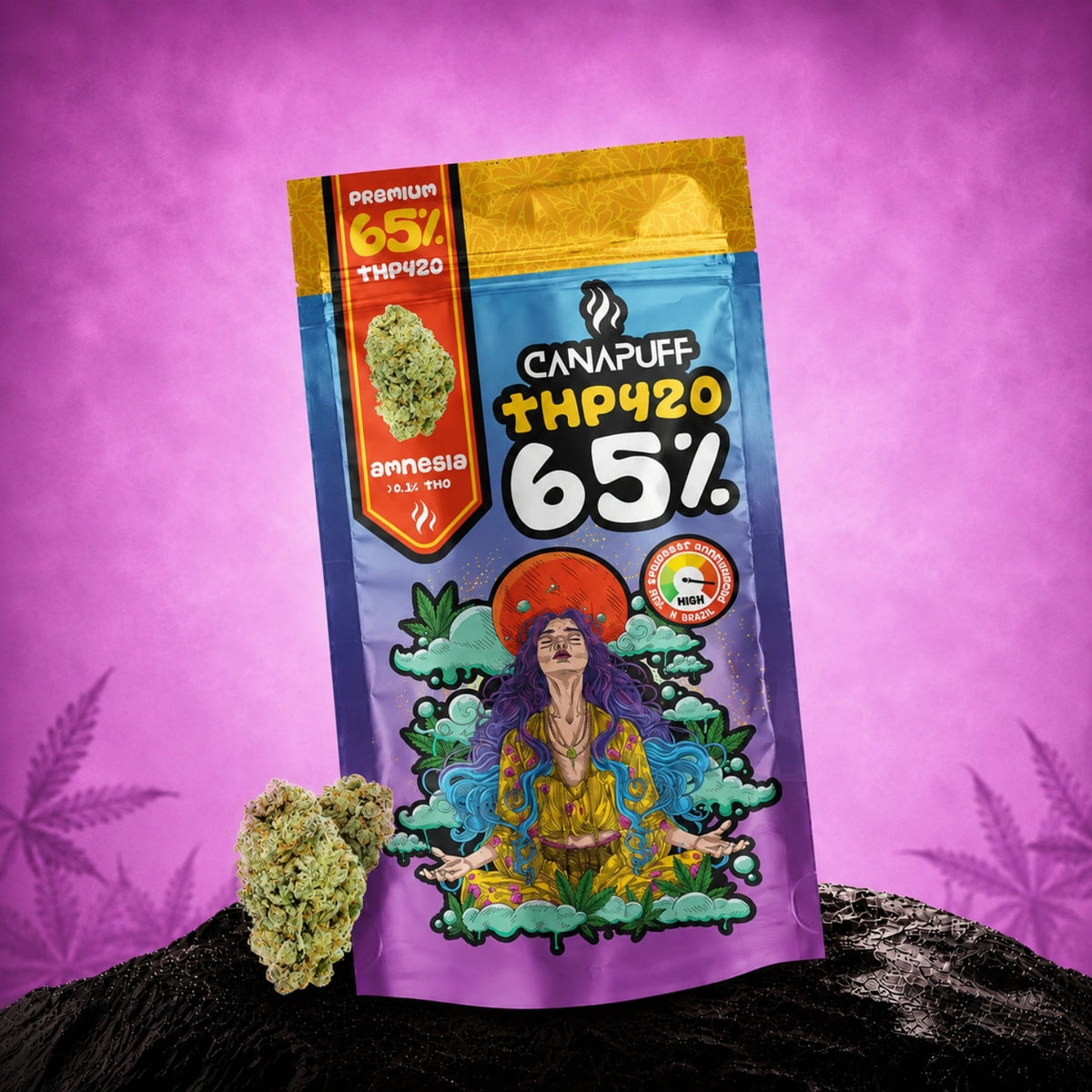 Canapuff THP420 Kvety Amnesia 65% vrecúško kanabisových kvetov z konope