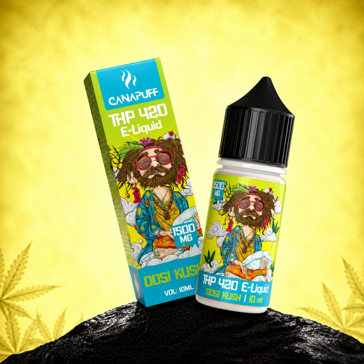 Canapuff THP420 E-Liquid Dosi Kush 1500 mg, 10 ml fľaštička