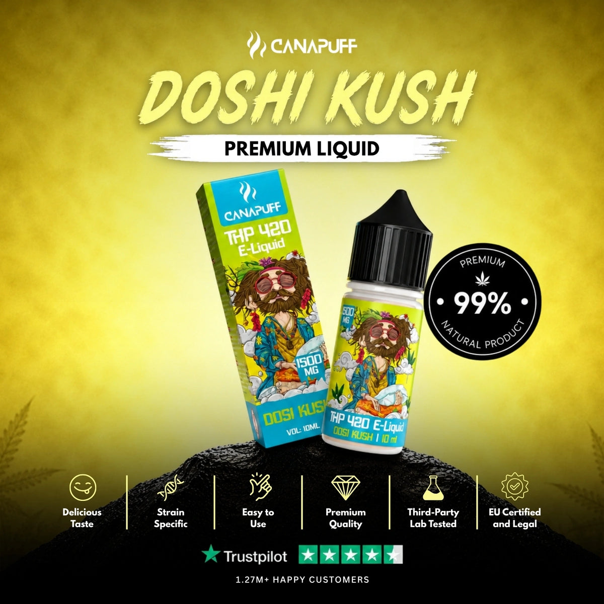 THP420 Liquid Dosi Kush 1.500mg – fľaštička liquidu, fotka 2