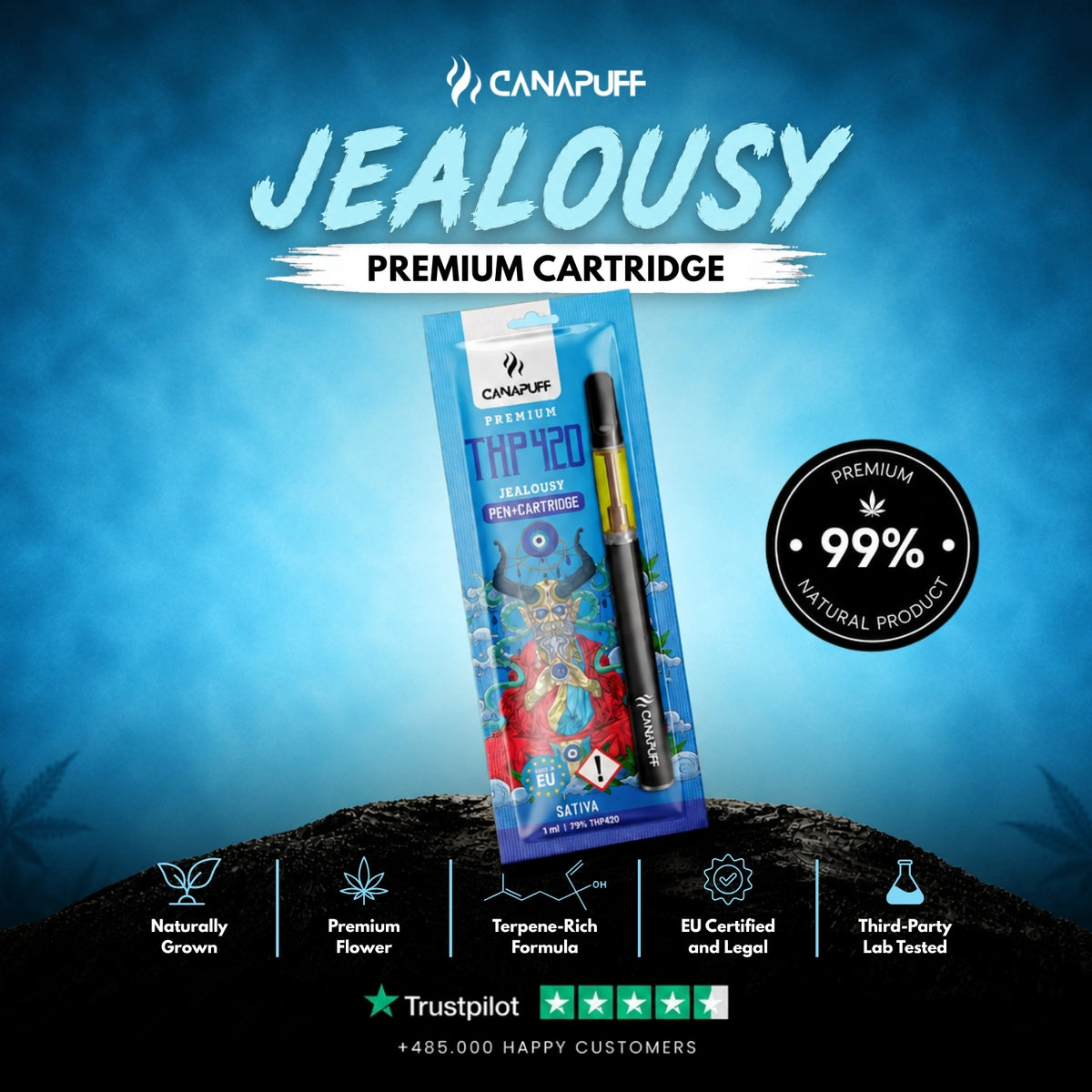 THP420 Pen+Kazeta Jealousy 79% – vape pen s kazetou, foto 2