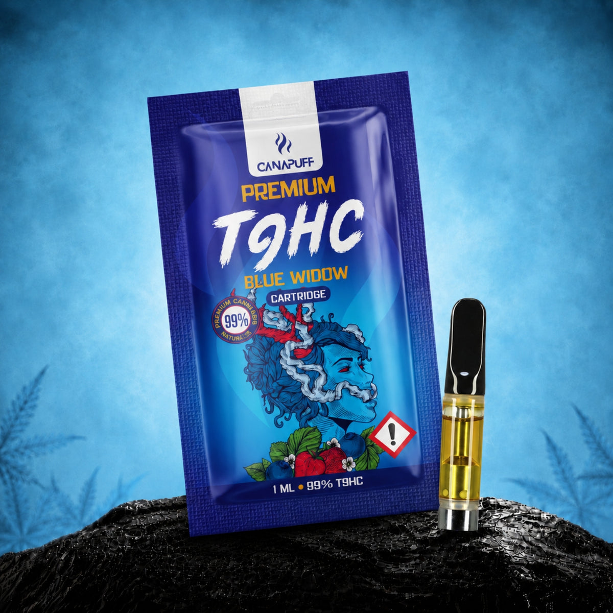 Canapuff TⳊHC Blue Widow kazeta, 99%, 1 ml