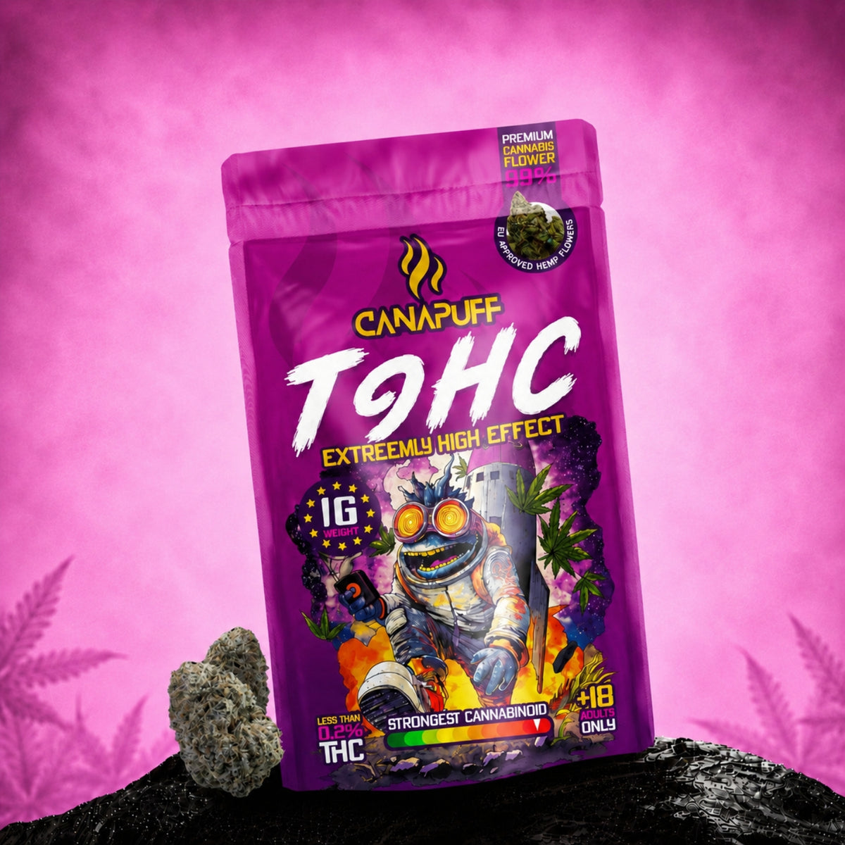 Canapuff TⳊHC Kvety Extreemly, 99%, 16 g vrecko