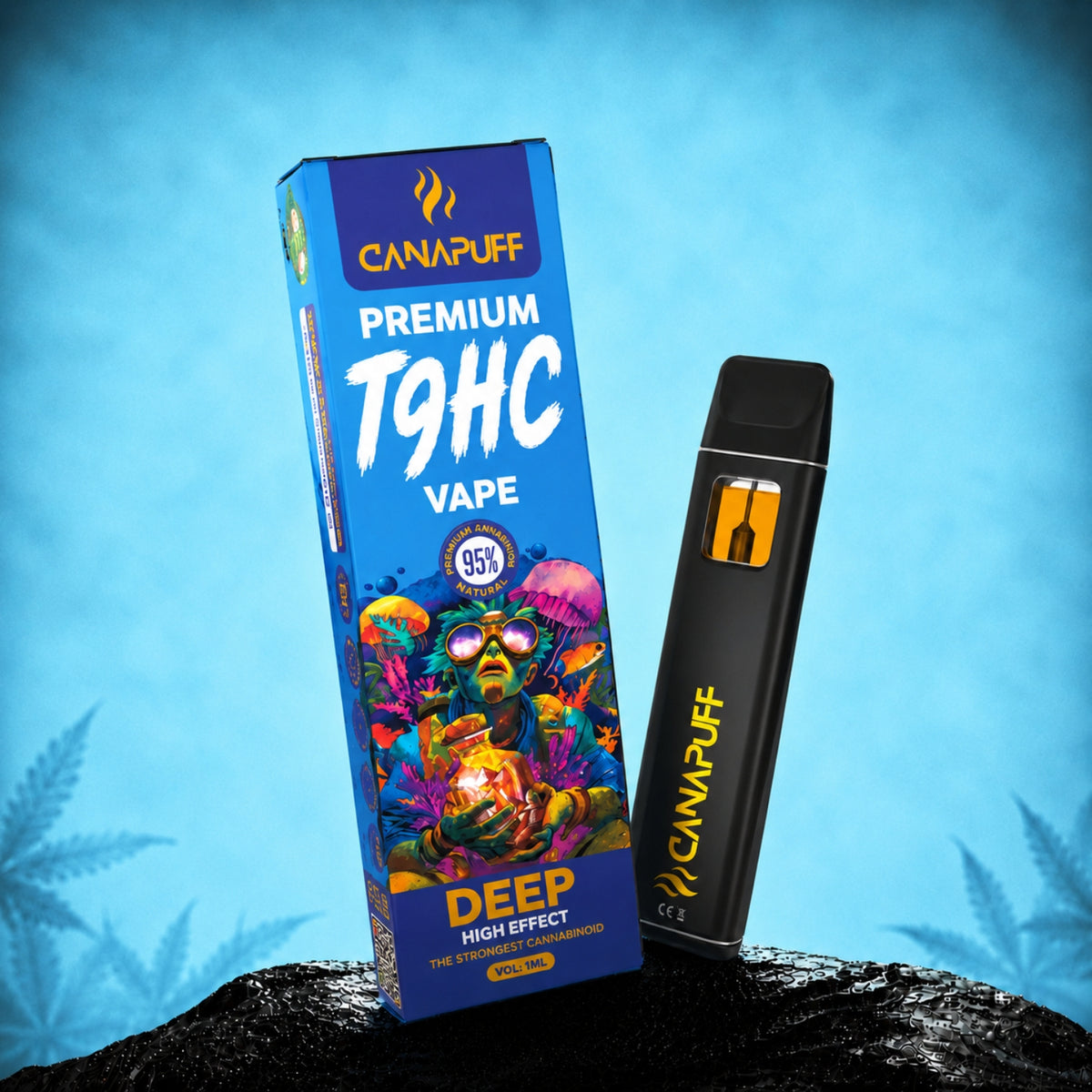 Canapuff TⳊHC Vape Deep 95% 1ml jednorazové pero