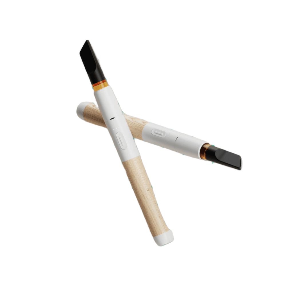 Vessel Craftsman vape pen v bielej farbe s bukovými detailmi