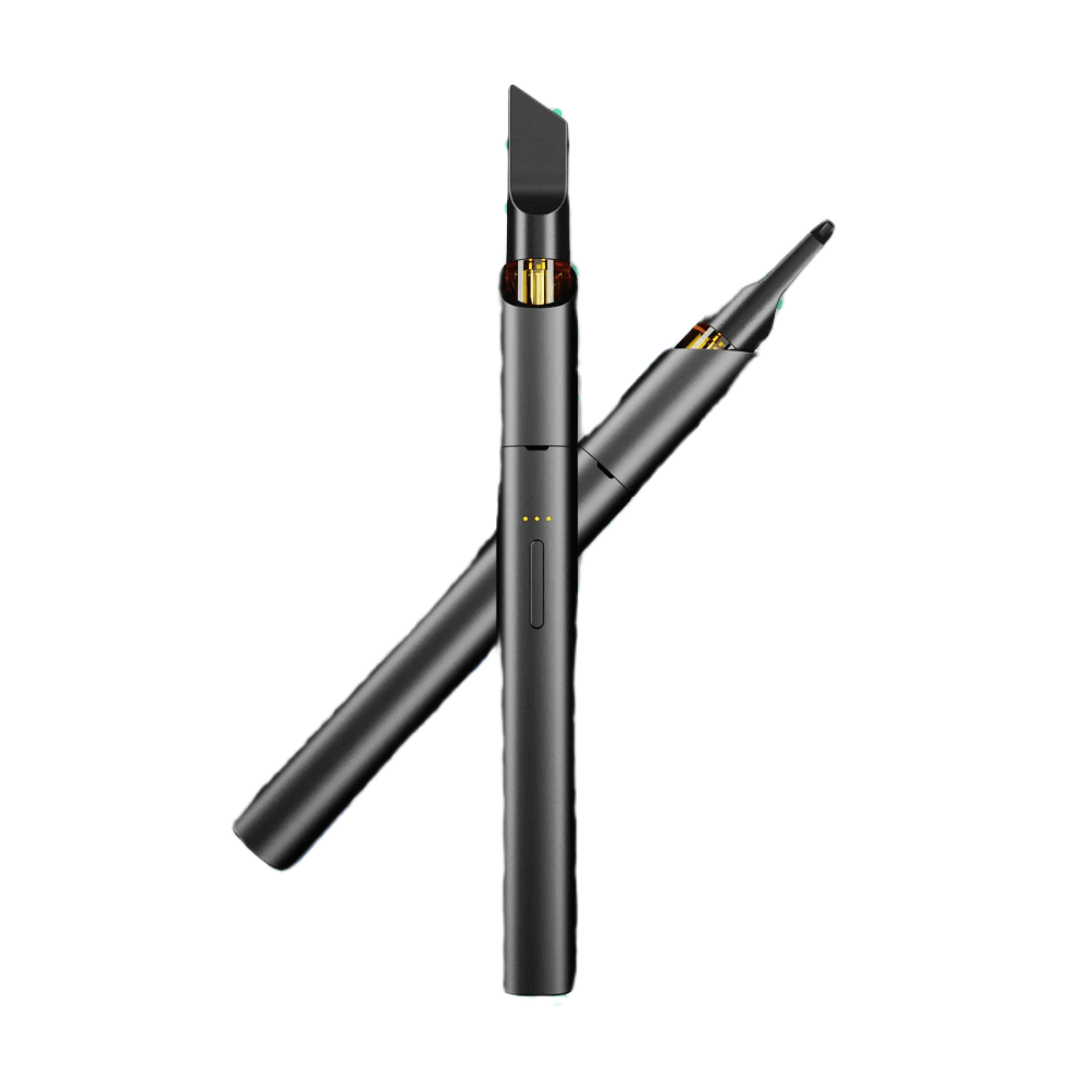 Vessel Vista Edge vape pero v bridlicovo čiernej so zlatými detailmi