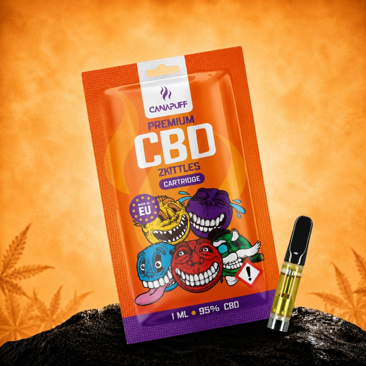 Canapuff CBD Zkittles kazeta 95%, 1ml