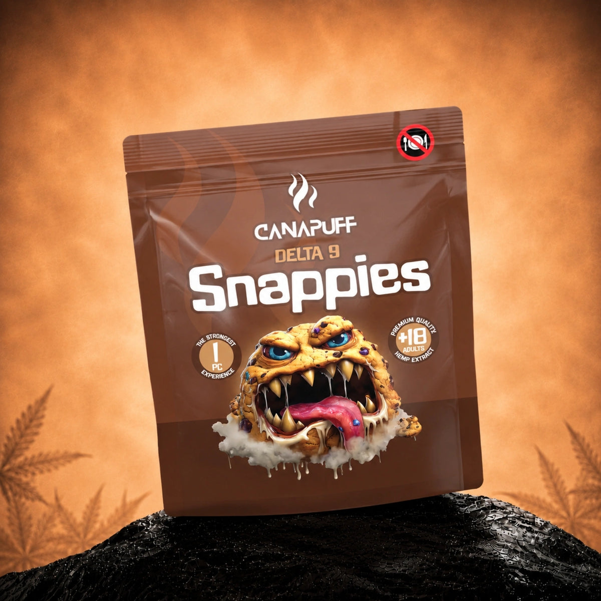 Canapuff Delta 9 Snappies, vrecko keksíkov s Delta-9 THC z konope