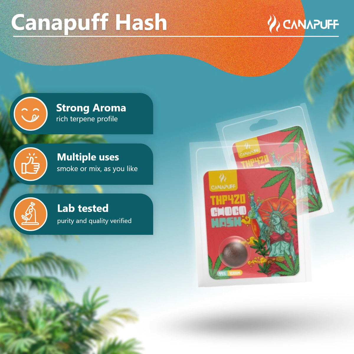 Canapuff THP420 Hash Choco 99% v blistri