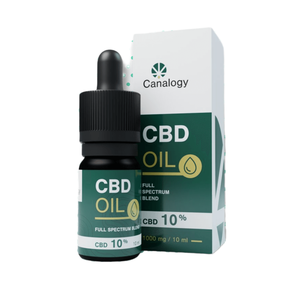 Canalogy CBD olej 10%, 1000 mg full spectrum zmes, 10ml fľaštička s kvapkadlom
