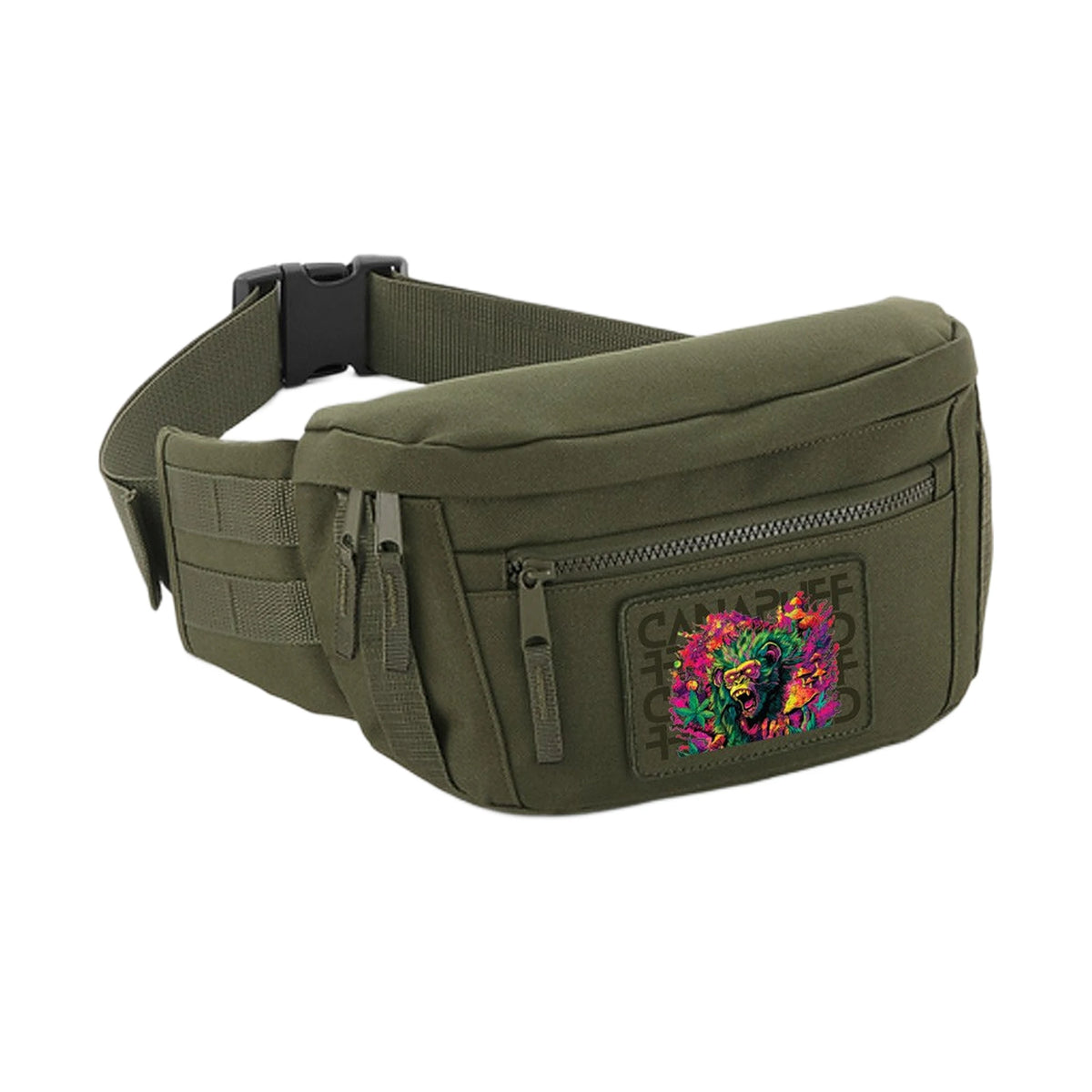 Canapuff Waist Bag – Jungle Monkey – Green